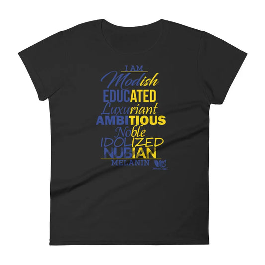 I AM MELANIN SGRho Edition Women's Fitted short sleeve t-shirt MeticulouZ StyleZ