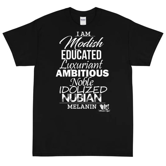 I AM MELANIN White Lettering Men's Short-Sleeve T-Shirt MeticulouZ StyleZ