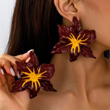 Merlot BloomZ Stud Earrings