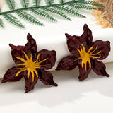 Merlot BloomZ Stud Earrings