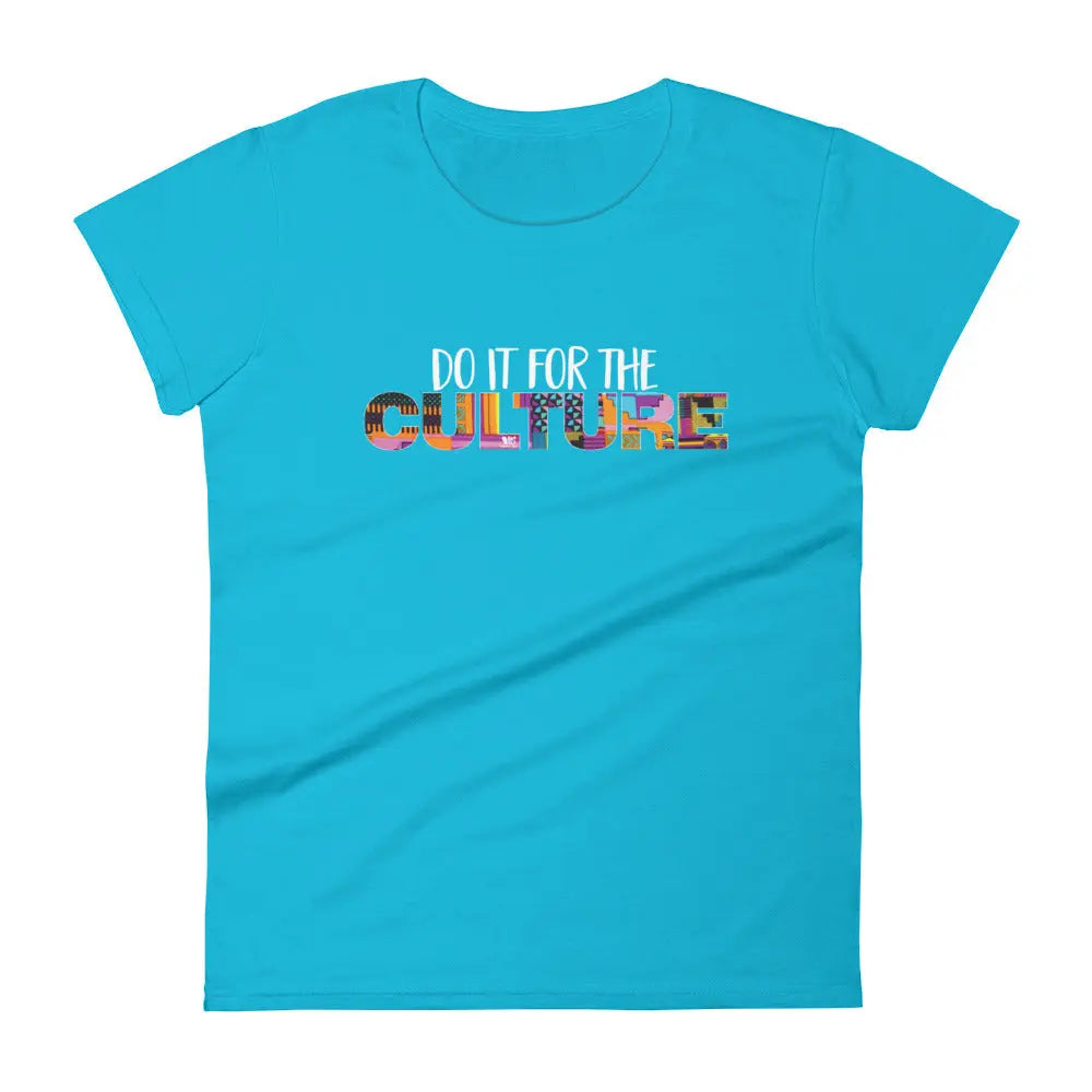 Do It For The C.U.L.T.U.R.E Pastel Kente Women's short sleeve Fit T-shirt MeticulouZ StyleZ