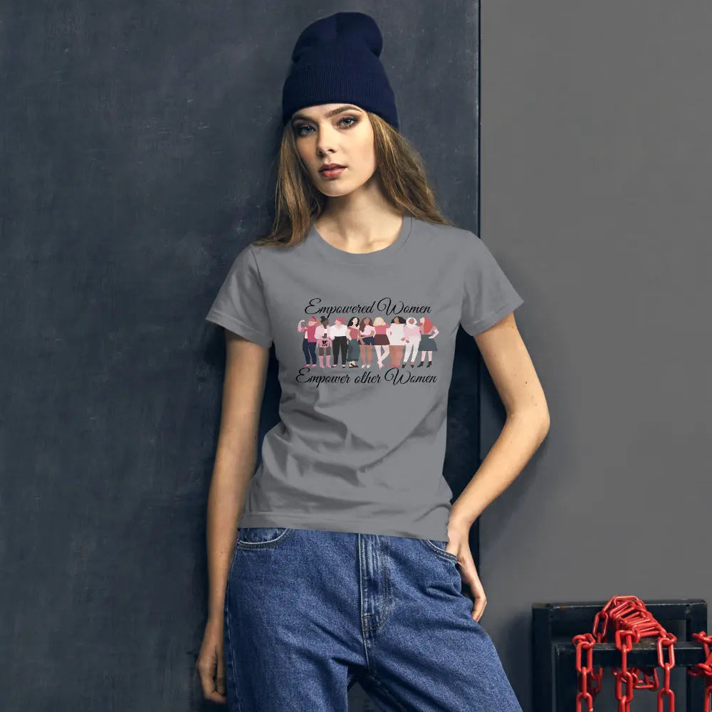 Empowered Women Blk Letters Women's short sleeve Fit T-shirt MeticulouZ StyleZ