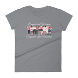 Empowered Women Whte Letters Women's short sleeve Fit t-shirt MeticulouZ StyleZ