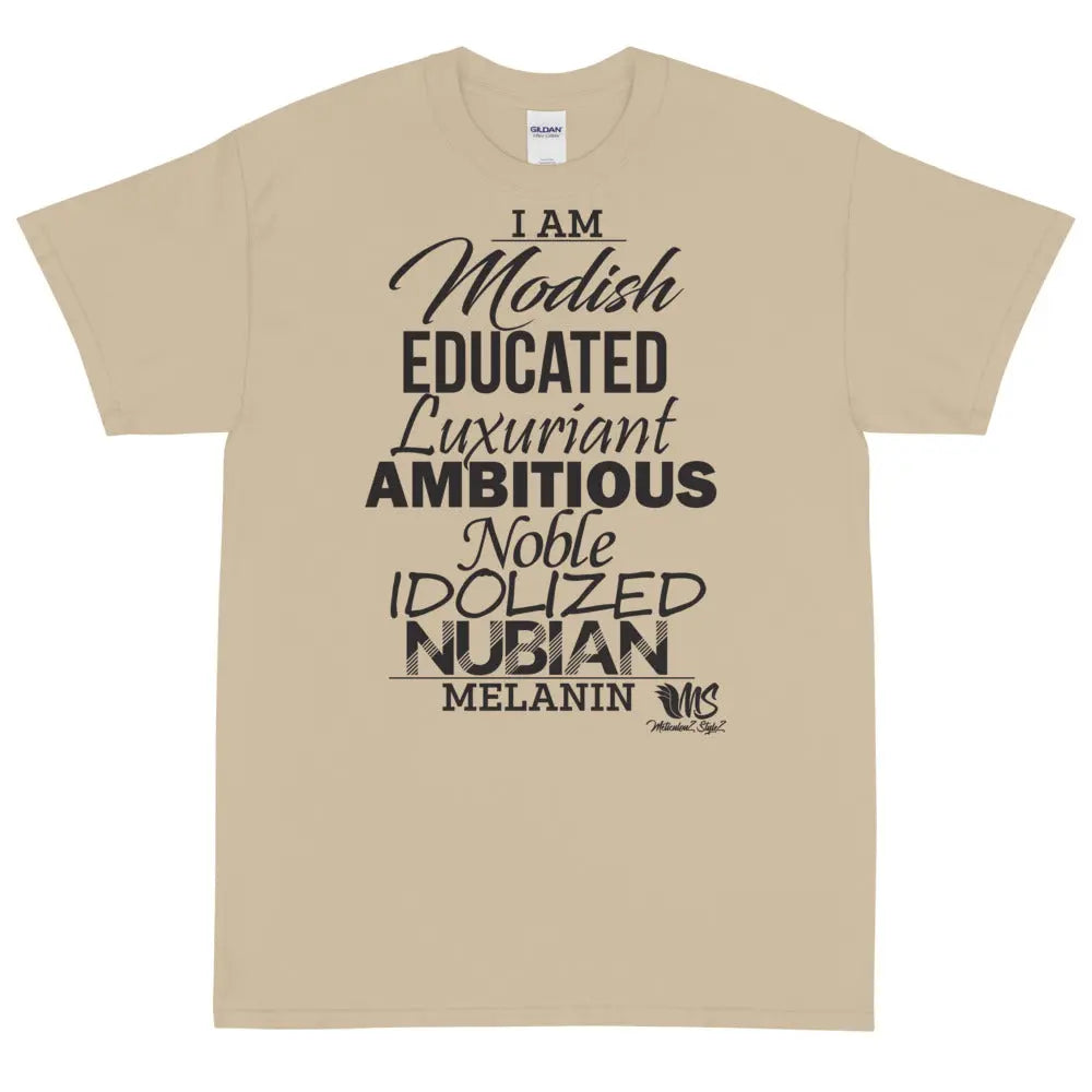 I AM MELANIN Black Lettering Men's Short-Sleeve T-Shirt MeticulouZ StyleZ