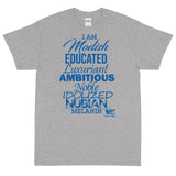 I AM MELANIN Blue Lettering Men's Short-Sleeve T-Shirt MeticulouZ StyleZ