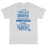 I AM MELANIN Blue Lettering Men's Short-Sleeve T-Shirt MeticulouZ StyleZ