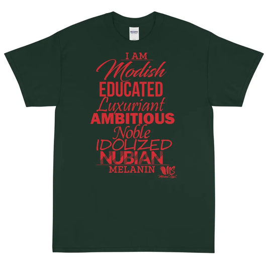 I AM MELANIN Red Lettering Men's Short-Sleeve T-Shirt MeticulouZ StyleZ