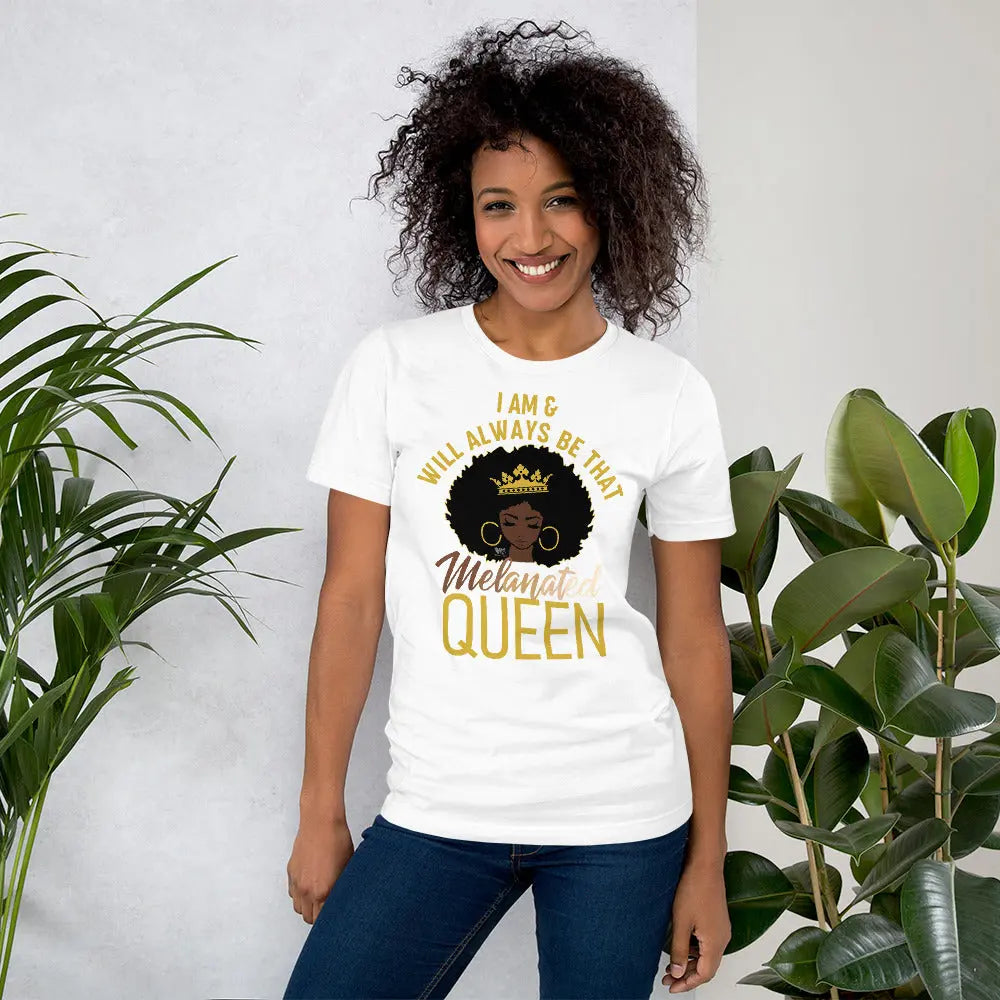 Melanated Queen Short-Sleeve Unisex T-Shirt MeticulouZ StyleZ LLC