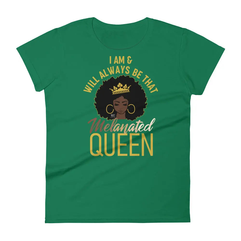 Melanated Queen Women's short sleeve fit t-shirt MeticulouZ StyleZ LLC