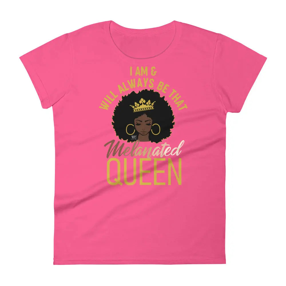 Melanated Queen Women's short sleeve fit t-shirt MeticulouZ StyleZ LLC