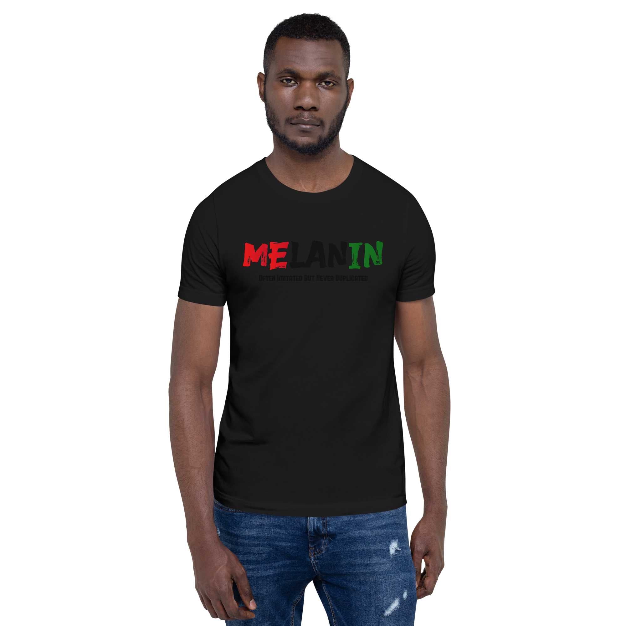 Melanin Blk Letters Men Unisex t-shirt MeticulouZ StyleZ LLC