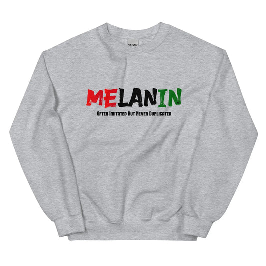 Melanin Blk Letters Unisex Sweatshirt MeticulouZ StyleZ LLC
