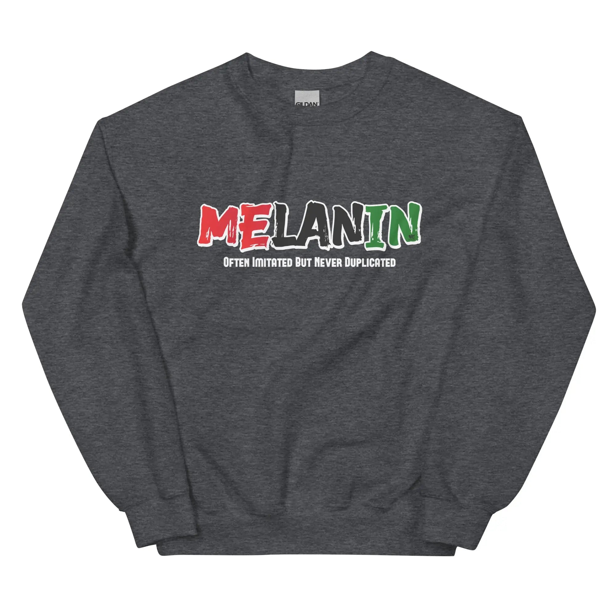 Melanin Wht Letters Unisex Sweatshirt MeticulouZ StyleZ LLC