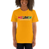 Melanin Wht Letters Women's Unisex t-shirt MeticulouZ StyleZ LLC
