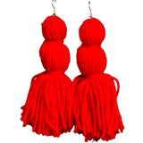 Red Tassel Earrings MeticulouZ StyleZ