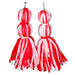Delta Red & White Tassel Earrings